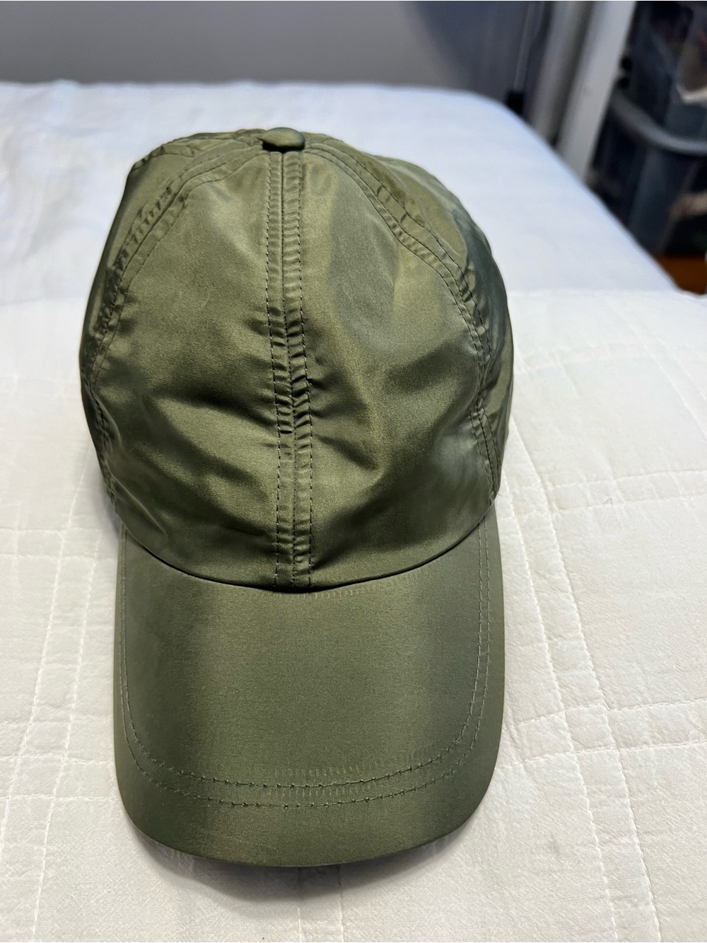 Topshop Olive Green Baseball Cap with Black Trim